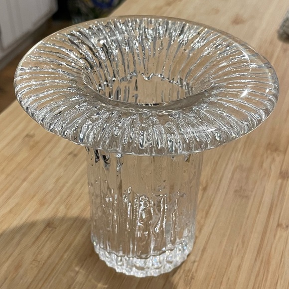 SOLD Vintage MCM iittala Timo Sarpaneva Art Glass Vase Finland Fluted Vertica - Picture 10 of 13